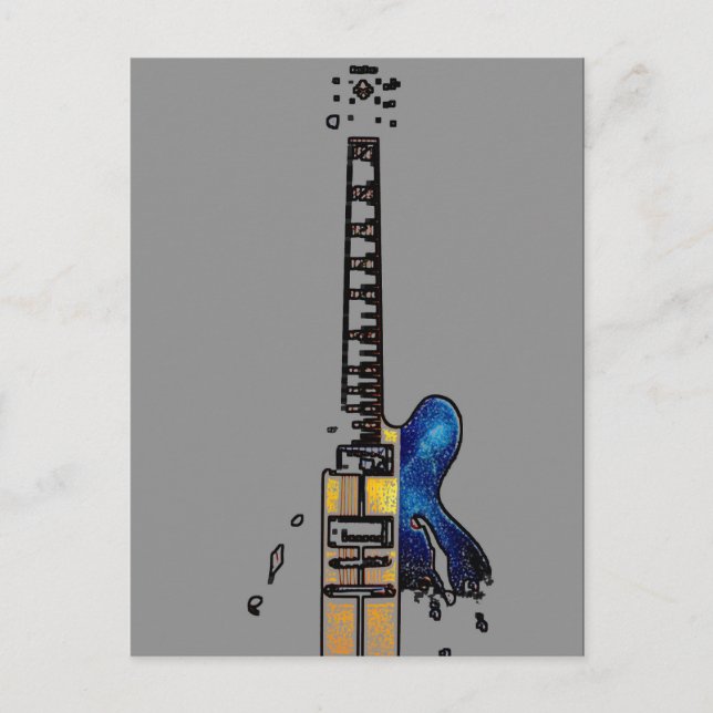 Postal Guitar 4 pccna (Anverso)