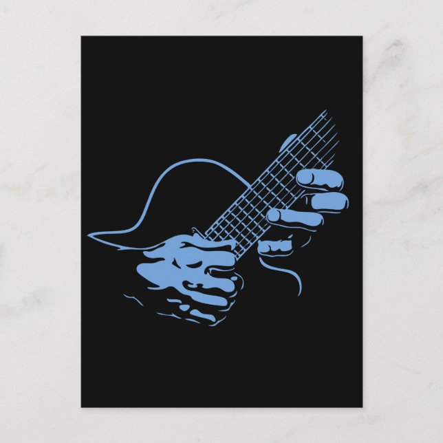 Postal Guitar Hands II-blu (Anverso)