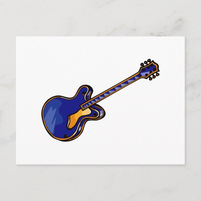 Postal Guitar Semi Hollow Simple Blue Graphic (Anverso)