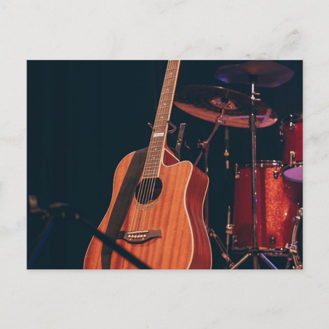 Postal Guitarra Acústica Cool (Anverso)