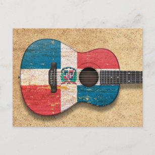 Postales Guitarra Dominicana De La Bandera - Tarjetas postales | Zazzle.es