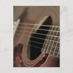 Postal Guitarra Acústica de Seis Cadenas