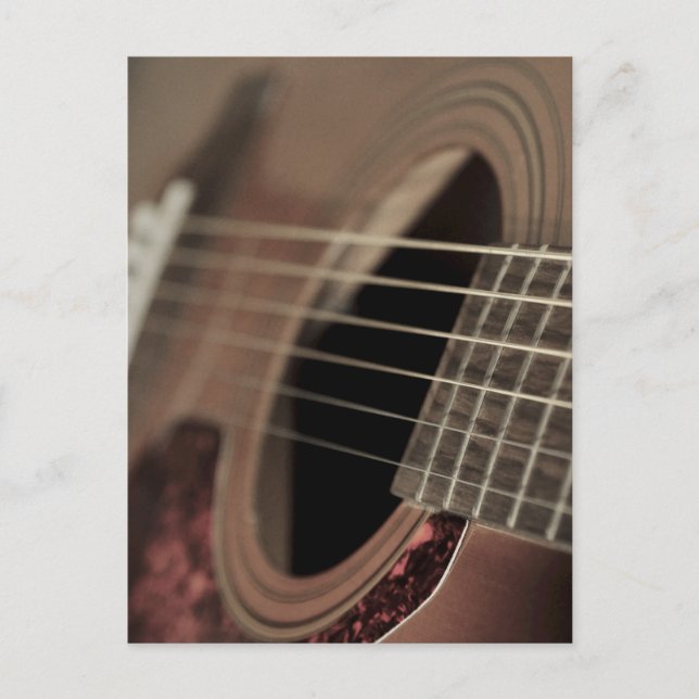 Postal Guitarra Acústica de Seis Cadenas (Anverso)