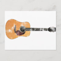 Guitarra acústica horizontal (angustiada)