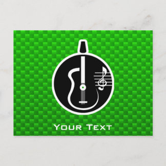 Postal Guitarra Acústica Verde