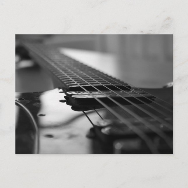 Postal Guitarra blanca y negra (Anverso)