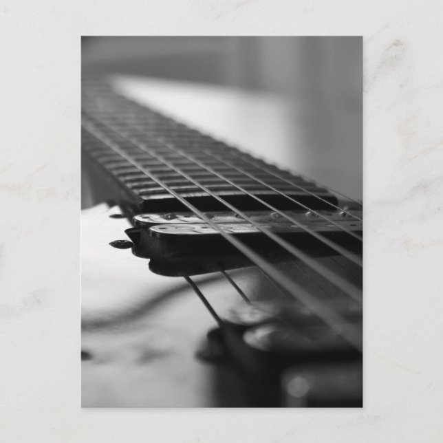 Postal Guitarra blanca y negra (Anverso)