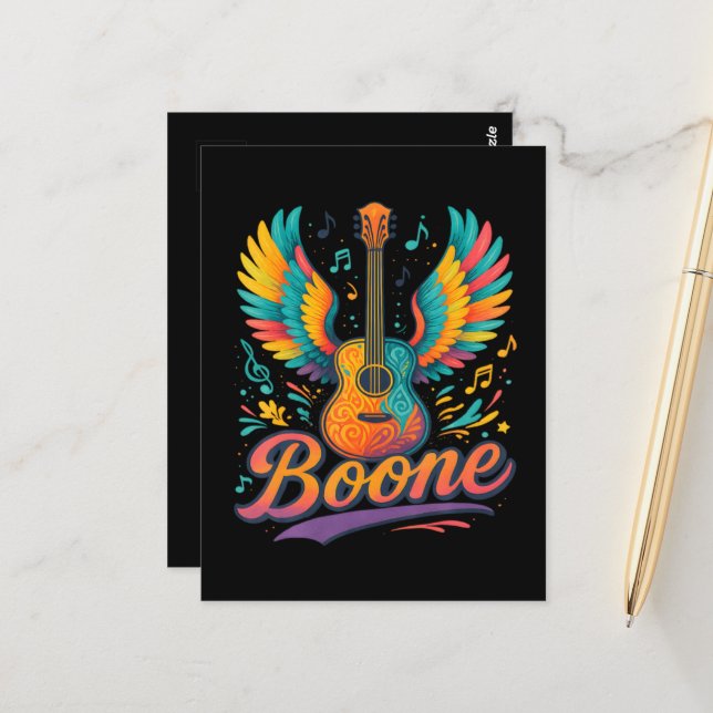 Postal Guitarra Boone (Anverso/Reverso In Situ)