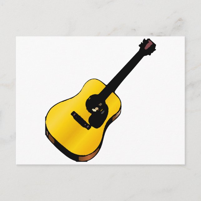 Postal Guitarra de arte pop (Anverso)