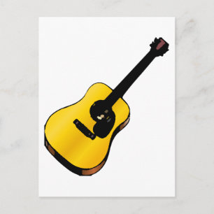 Postal Guitarra de arte pop