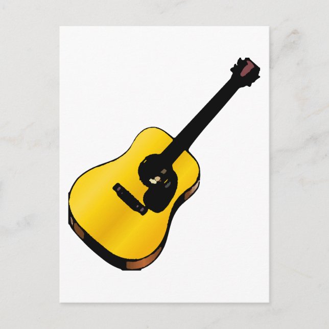 Postal Guitarra de arte pop (Anverso)