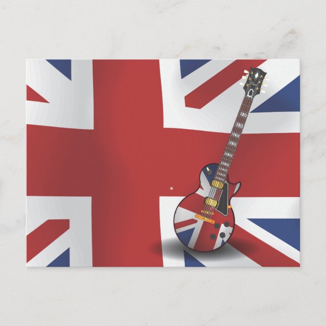 Postal Guitarra de la invasión británica (Anverso)