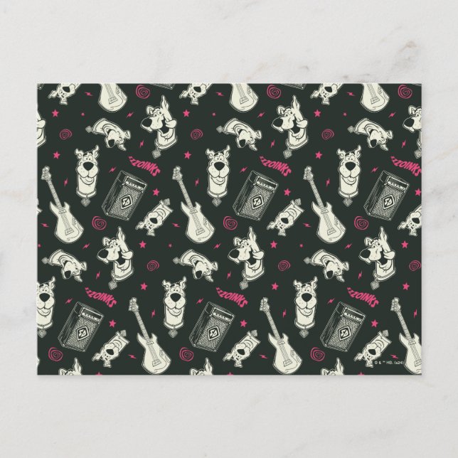 Postal Guitarra de Punk Scooby-Doo y patrón de amp (Anverso)