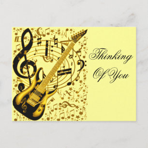 Postal Guitarra dorada