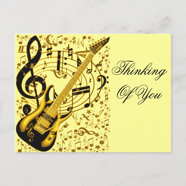 Postal Guitarra dorada (Anverso)