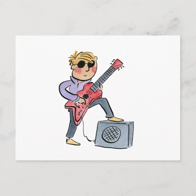Postal Guitarra eléctrica (Anverso)