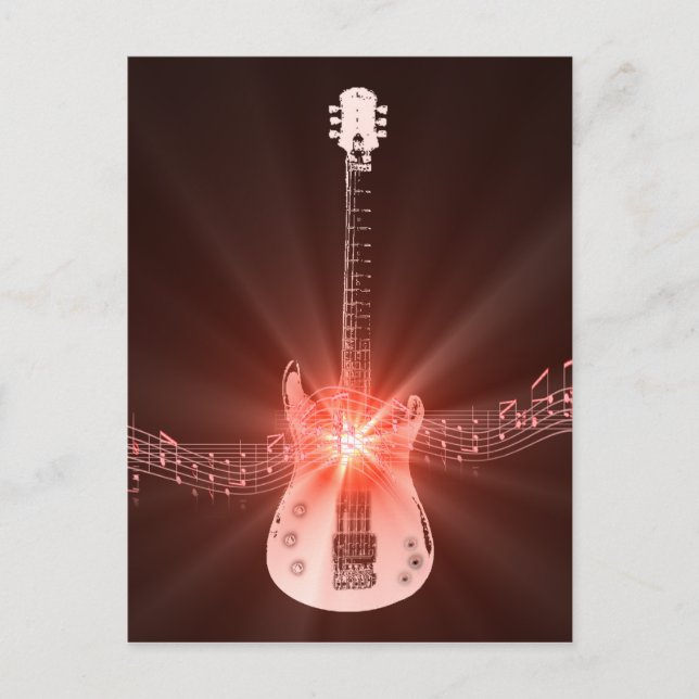 Postal Guitarra en llamas (Anverso)
