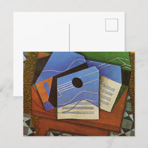Postal Guitarra en una mesa de Juan Gris