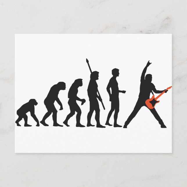 Postal guitarra evolutiva (Anverso)