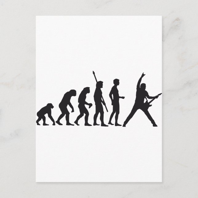 Postal guitarra evolutiva (Anverso)