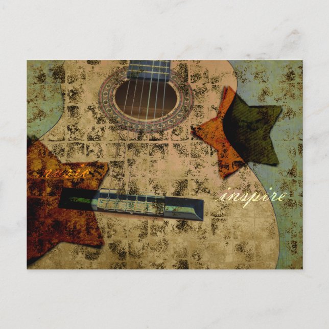 Postal Guitarra inspirada (Anverso)