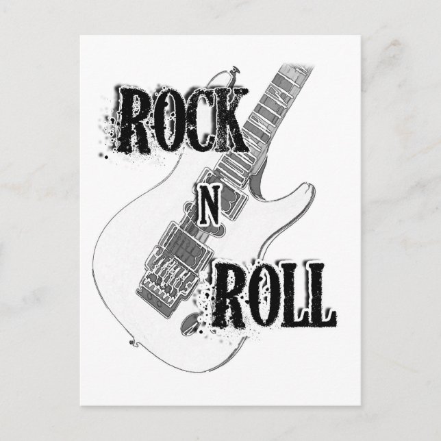 Postal guitarra rock n roll (Anverso)
