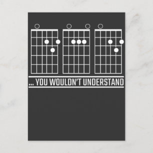 Postal Guitarra tocando DAD Bass Acoustic Music Instrumen