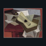 Postal Guitarra y periódico, 1925<br><div class="desc">Guitarra y periódico, 1925 | por Juan Gris | Ubicación del arte: Galería Daniel Malingue, París, Francia | Artista española | Número de colección de imágenes: BAL76316</div>