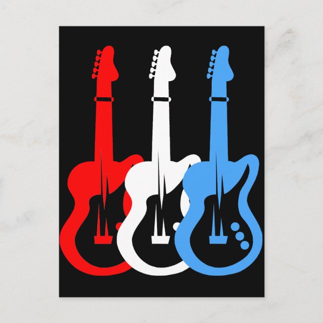 Postal guitarras eléctricas (Anverso)