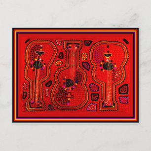 Postal Guitarras Indias Kuna