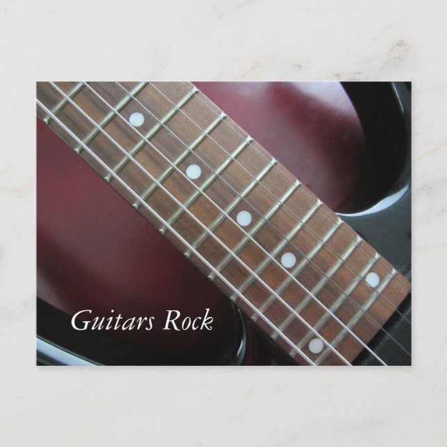 Postal Guitarras Rock - Guitarra Eléctrica (Anverso)