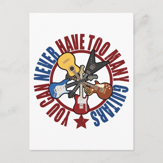 Postal Guitarrista de guitarra Música rock guitarrista (Anverso)