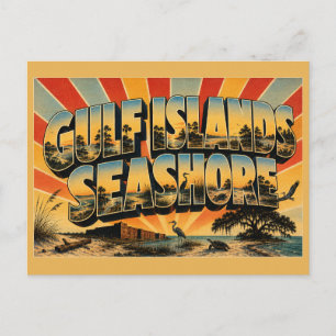 Postal Gulf Islands National Seashore MS Viajes Antiguos 