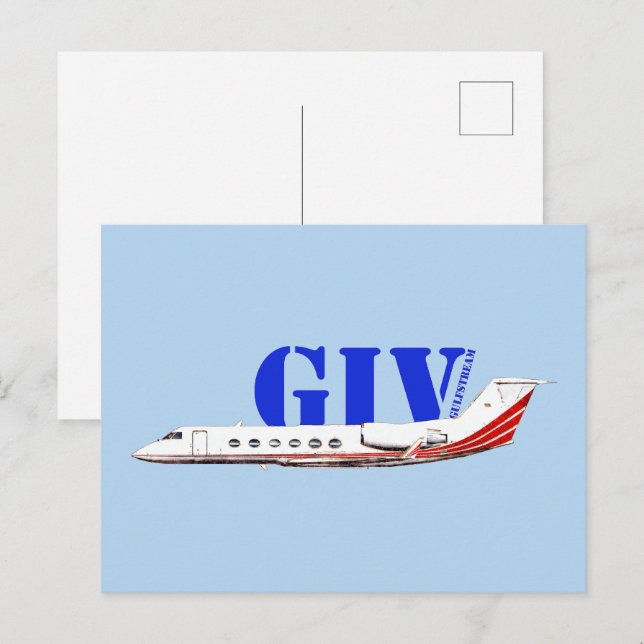 Postal Gulfstream IV Jet privado de lujo (Anverso / Reverso)