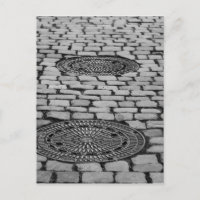Gullideckel Manhole Paving Stones Cobre Road