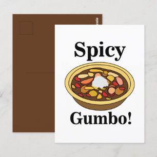 Postal Gumbo Comida Gumbo Picante