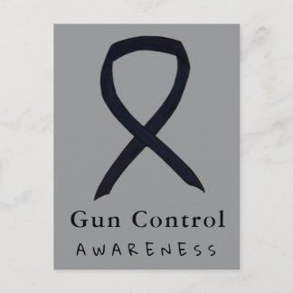 Postal Gun Control Awareness Black Ribbon Postcards