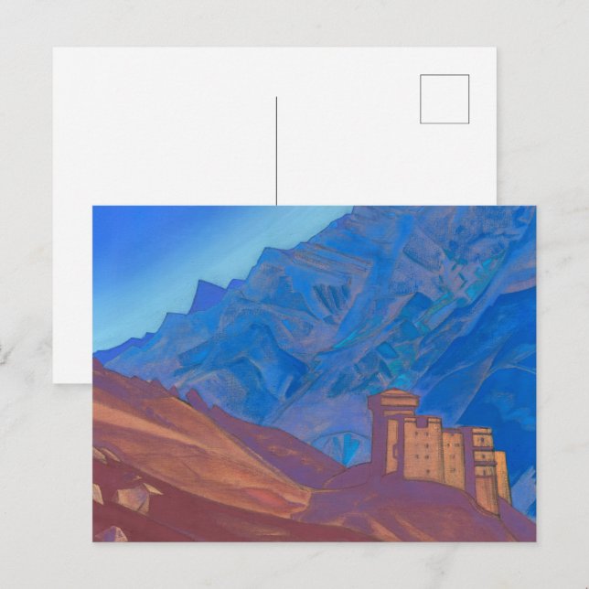 Postal Gundla por Nicholas Roerich (Anverso / Reverso)