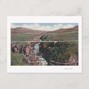 Postal Gunnison, CO - Puente Sapinero sobre el lago