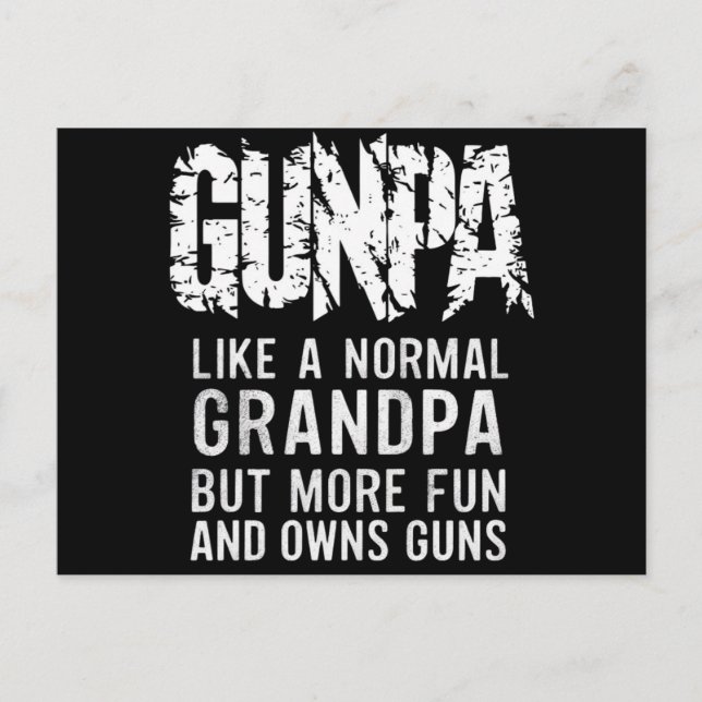 Postal GUNPA Como Un Abuelo Normal Pero Más Diversión Y D (Anverso)