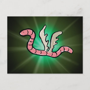 Postal gusano de águila