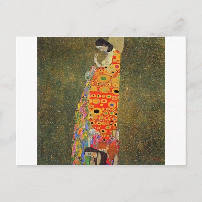 Postal Gustav Klimt Abandonó Esperanza (Anverso)