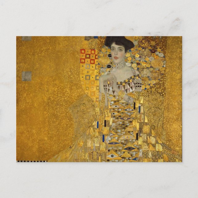Postal Gustav Klimt - Adele Bloch-Bauer I (Anverso)