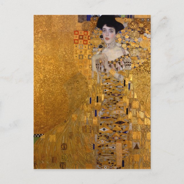 Postal Gustav Klimt - Adele Bloch-Bauer I. (Anverso)