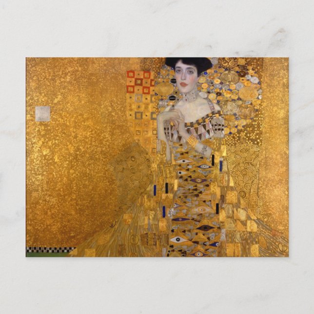 Postal Gustav Klimt - Adele Bloch-Bauer I. (Anverso)