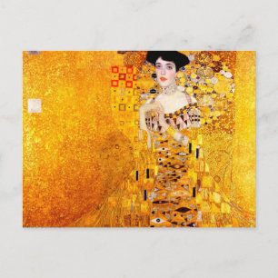 Postal Gustav Klimt Adele Bloch-Bauer Vintage Art Nouveau