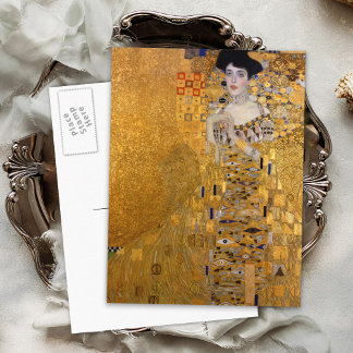 Postal Gustav Klimt "Adele" Retrato Vintage