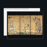 Postal Gustav Klimt - Árbol de Frisas Estúclet<br><div class="desc">Stoclet Frieze Triptych: Tree of Life,  Fulfillment,  Expectation - Gustav Klimt,  Cardboard,  1909</div>