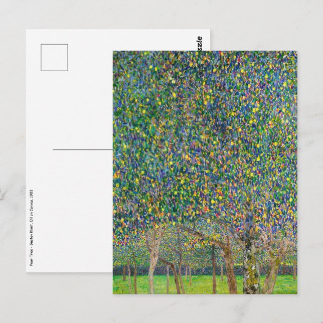Postal Gustav Klimt - Árbol de peras (Anverso / Reverso)