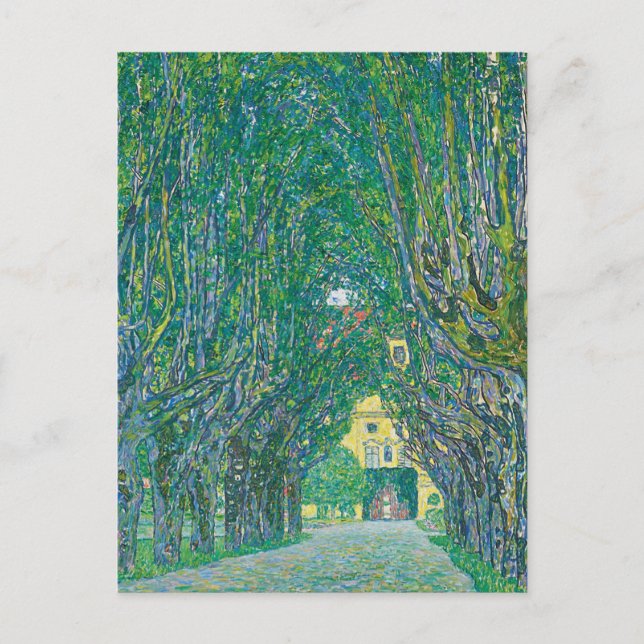 Postal Gustav Klimt: Avenue of Schloss Kammer Park (Anverso)